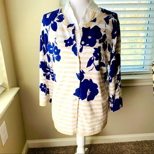 Liz Claiborne NY Cotton Cardigan Sz Large